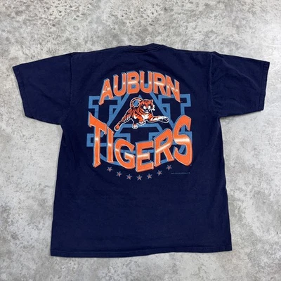 Vintage Auburn Tigers Shirt Mens XL Navy Blue NCAA College Football Red Oak 90s - Image 1 of 4