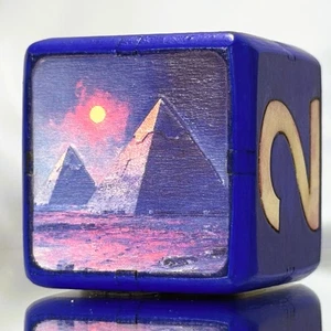 Pyramid Power - Ancient Solar Force - Backgammon Doubling Cube 36mm - Picture 1 of 9