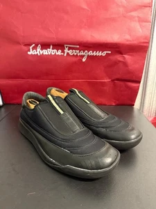 gucci sneakers men black leather ace slip on shoes casual dress US 9 $1120 MSRP - Picture 1 of 15