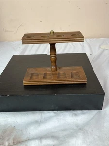 Vintage Wooden 4 Pipe Rack Holder - Picture 1 of 6