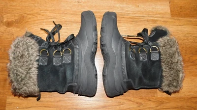 Khombu Slope Women's Size 7 Black All-Weather Winter Snow Boots Lace Up Faux Fur - Image 1 of 4