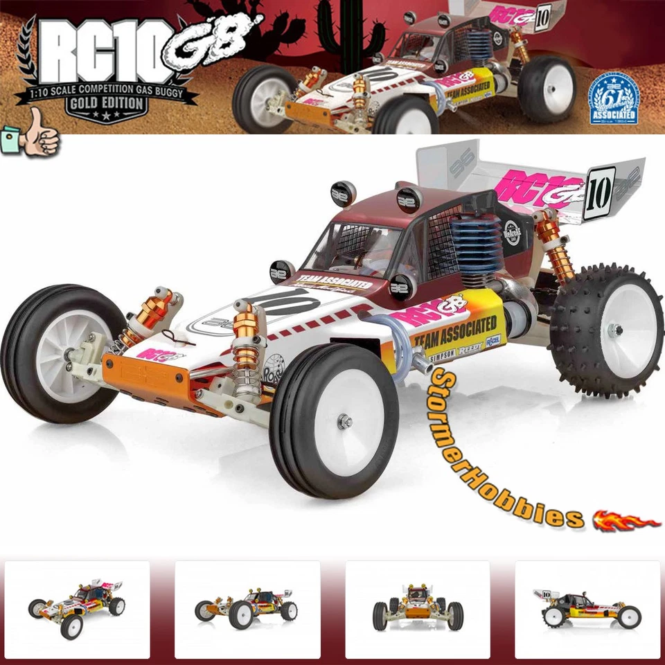 Team Associated RC10GB  1/10 2WD Off-Road Nitro Buggy Kit (Gold Edition) ASC6047 - Image 1 of 4