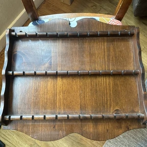 Estante de cuchara vintage con soporte para flores de casa de campo abuela trabajo con desplazamiento - Imagen 1 de 5