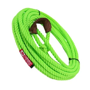 LIMITED - 54 ft Limon Verde Charro Soga Florear Lime Green Trick Rope - Picture 1 of 3