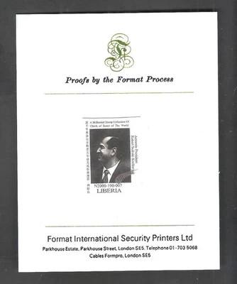 Liberia 1999 USA UN Summit Armenia President Robert Sedraki Kocharyan Proof MNH - Image 1 of 2