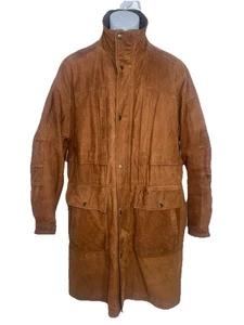 The Territory Ahead Long Leather Chore Country Coat Decke gefüttert Herren Medium - Bild 1 von 12