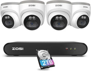 ZOSI C220 8CH 4MP QHD 2.5K PoE Home Security Camera 4 Cam, 4 Cams - Picture 1 of 9