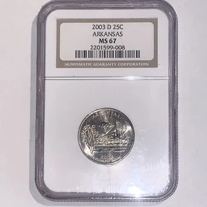 2003-D Arkansas State Quarter NGC MS67 - Picture 1 of 2