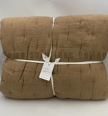 Pottery Barn Everyday Linen Reversible Comfort Quilt Bronze King Cal #U1007 - Image 1 of 4