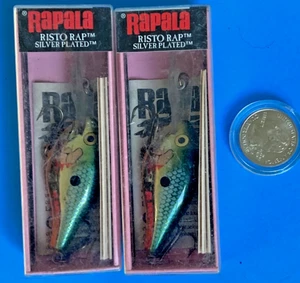 NEU LOT 2 NOS RAPALA SHAD RISTO RAP RR5 TSD VERSILBERTE KÖDER CRANKBAITS RETIR - Bild 1 von 5