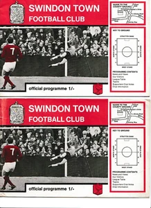 Swindon Town 1968/69 Division 3 Selection of Home League Programmes from menu - Picture 1 of 3