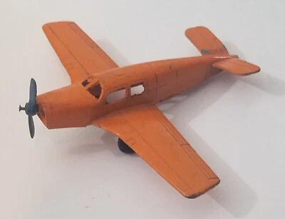Vintage Tootsie Toy Beechcraft Bonanza Orange Die-cast Airplane - Image 1 of 4