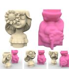 Flower Silicone Mold Little Girl Succulent Planter Concrete Mold DIY Crafts