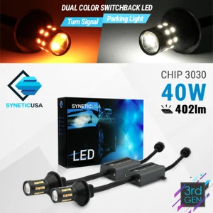 3157 Tipo-1 Switchback Blanco/Ámbar Sin Hyper Flash 40-LED Señal de Giro Bombillas - Imagen 1 de 9
