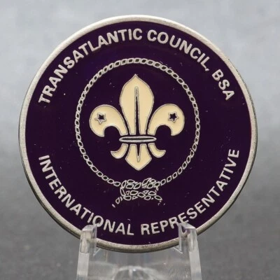 TRANSATLANTIC COUNCIL INTERNATIONAL REPRESENTATIVE NAMED CHALLENGE COIN BSA - Image 1 of 4