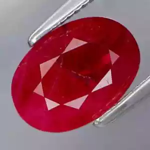 1.76 Ct 100% Natural Red-Pink Ruby Mozambique Heated Oval Shape Loose Gemstone - Picture 1 of 2