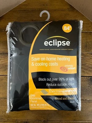 Kohl's Eclipse Ellery Thermaweave Single Blackout Curtain Panel 52" x 84" - New - Image 1 of 4