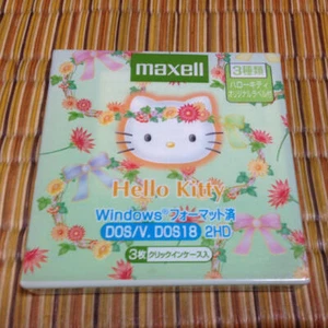 Maxell Hello Kitty 3,5 Zoll 2HD Diskette 3 Disketten Windows formatiert - Bild 1 von 2