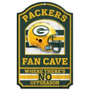 GREEN BAY PACKERS FAN CAVE WOOD SIGN #5 - NEW - Picture 1 of 1