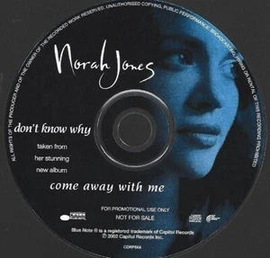Norah Jones - Don't Know Why **Rare Australian 2 Track Promotional CD** EXC - Picture 1 of 1
