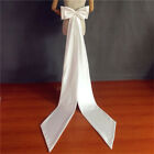 White Ivory Big Bow Back Bridal Long Satin Ribbon Detachable For Wedding Dresses
