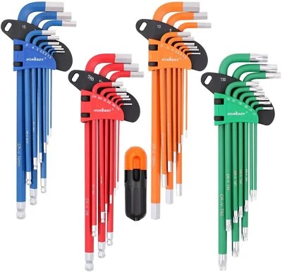 HORUSDY Hex Key Allen Wrench Set SAE & Metric Star Long Arm Ball End Industrial - Image 1 of 4