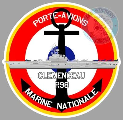 STICKER ARMEE FRANÇAISE PORTE-AVIONS LE CLEMENCEAU AERONAVALE PE179