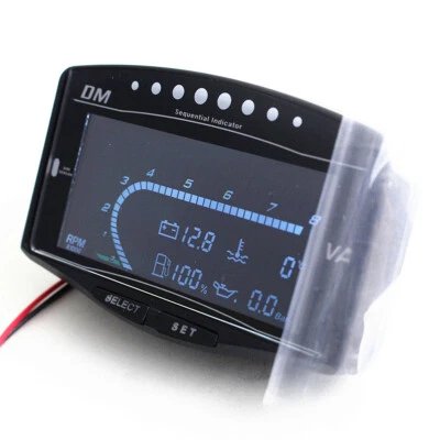 Car Gauge Kit Tachometer Volt Water Temp Oil Pressure Meter 5 Function 12V/24V - Image 1 of 4