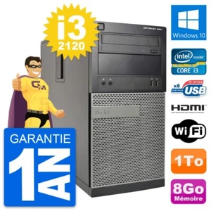 PC tour Dell Optiplex 390 MT i3-2120 RAM 8Go Scheibe 1To HDMI Windows 10 Wifi - Bild 1 von 5