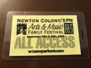 Newton Colony/WXPN 88.5 Arts & Music Family Festival 1999 Laminat AA Pass - Bild 1 von 2