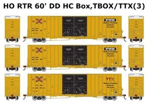 3 Pack Athearn #ATH75125 60' Gunderson Double Door Box Car TTX TBOX - Picture 1 of 1