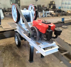 150*250 jaw crusher with diesel engine and frame and wheel mobile mini crusher - Picture 1 of 18