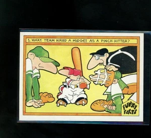 1976 Funky Facts Weird World of Baseball Lilliputians #6 - Picture 1 of 2