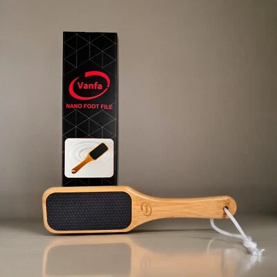 Vanfa Foot File Callus Remover - Bamboo Handle Nano Glass Foot File #79025 - Image 1 of 4