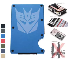 Transformers Decepticon RFID Blocking Metal Money Clip Men Credit Card Holder - Picture 1 of 19