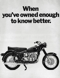 1968 BMW R69S Motorcycle Original Print Ad - Picture 1 of 1