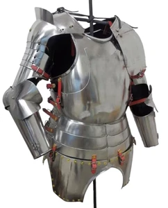 Medievale Cavalieri Armatura Mezzo Corpo Medievale Mezza Armatura LARP Guerriero Cosplay,, - Foto 1 di 3