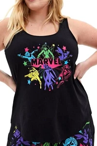 Marvel Women Characters Plus Size Multi Neon Athletic Women Modal Tank Tops (6)  - Picture 1 of 8