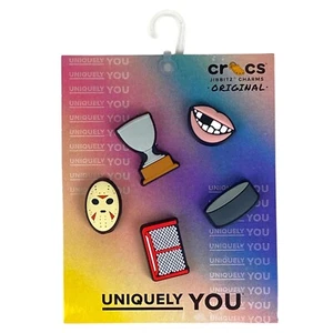 Crocs Jibbitz Hockey Fan Unique You Charms per scarpe confezione da 5 pezzi - Foto 1 di 2