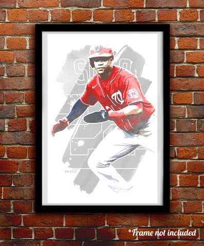 JUAN SOTO watercolor painting art print/poster WASHINGTON NATIONALS FREE S&H! Cover