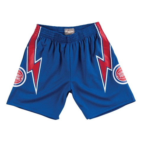 Mens Mitchell & Ness NBA Road Swingman Shorts Detroit Pistons Cover
