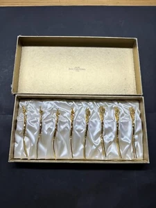 HORQUILLA DE CÓCTEL DE FRUTAS GORHAM DORADO BERMELLÓN PLATA ESTERLINA FLOR REMOLQUE - Imagen 1 de 7