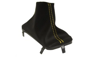 Automatic Shift Boot Cover Carbon Fiber for Ford F150 2015-2020 Yellow Stitch - Picture 1 of 10