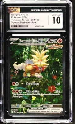 🚀🚀 CGC 10 Gouging Fire ex 204/162 Sv05 SIR Temporal Forces Holo English psa - Image 1 of 2