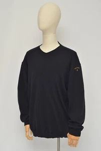 Paul & Shark Luxury Men's Black Wool Knitted Jumper Sweater SizeXL Made in Italy - Picture 1 of 13