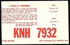QSL QS0 RADIO CARD"I Have A Problem/Brother Is In Auto Parts Business",IA(Q1689)