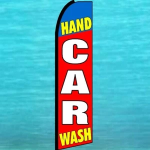 HANDWASCHANLAGE FLATTER FLAGGE Auto Detail Werbeschild Feder Bande Banner - Bild 1 von 5