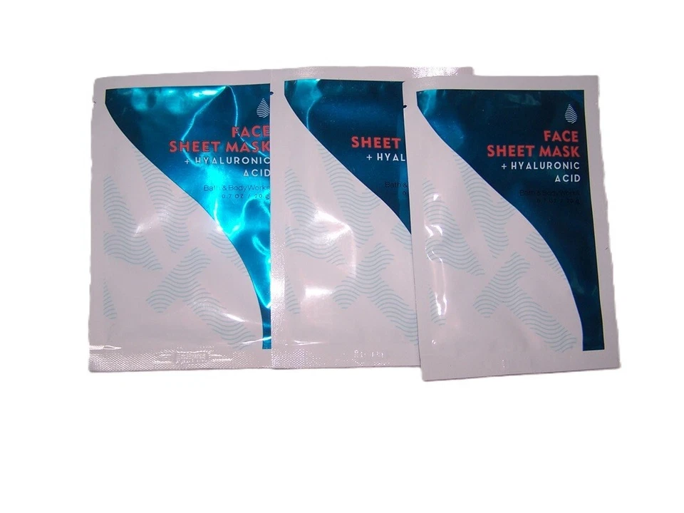 Water Face Sheet Mask with Hyaluronic Acid 3 Pack Bath & Body Works - Image 1 of 1