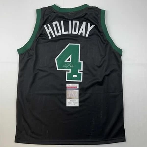 Autographed/Signed Jrue Holiday Boston Black Basketball Jersey JSA COA - Picture 1 of 4