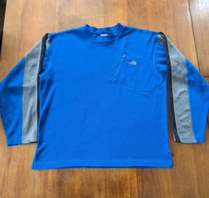 The North Face blauer Pullover Sweatshirt mit diagonalem Frontreißverschluss/Tasche Herren M - Bild 1 von 12